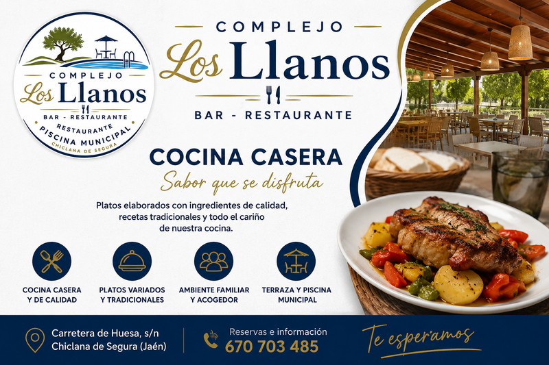 Menú y cocina casera en Complejo Los Llanos