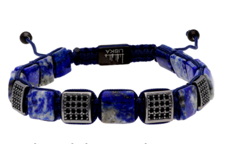 Pulsera piedras naturales y acero LISKA