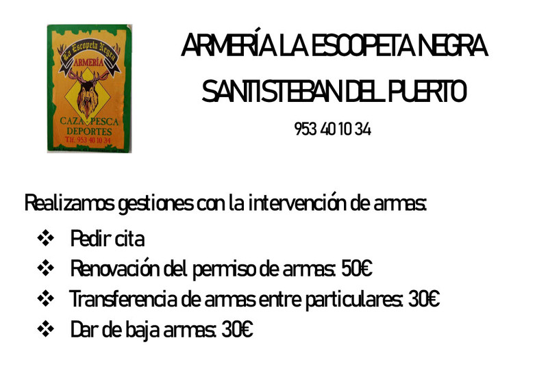 Gestiones con la intervención de armas