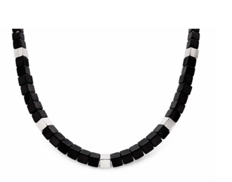 Collar hematites y acero LISKA