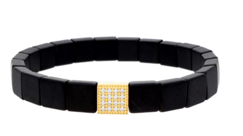 Pulsera hematites y acero LISKA