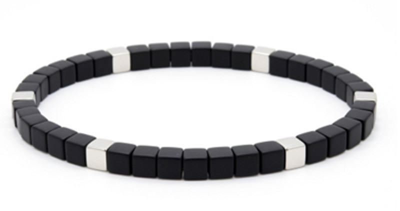 Pulsera hematites y acero LISKA
