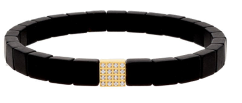 Pulsera hematites y acero LISKA