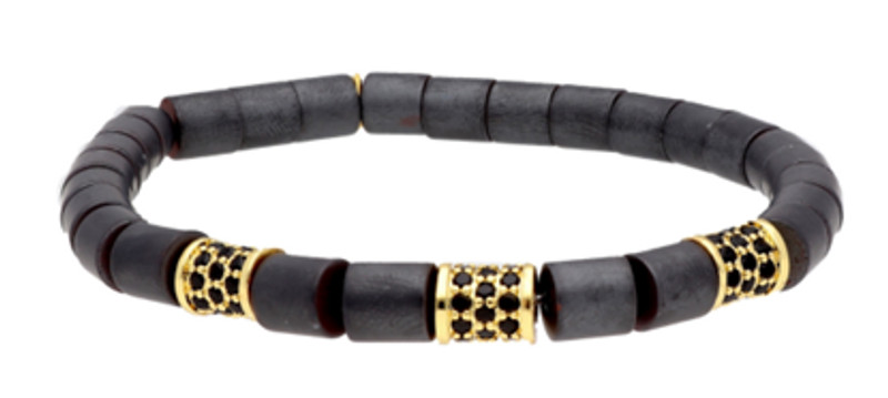 Pulsera hematites, circonitas y acero LISKA