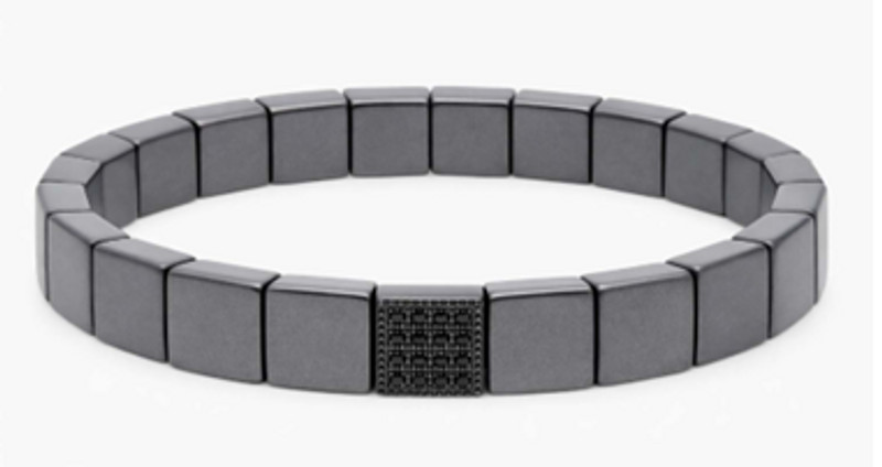 Pulsera hematites y acero LISKA