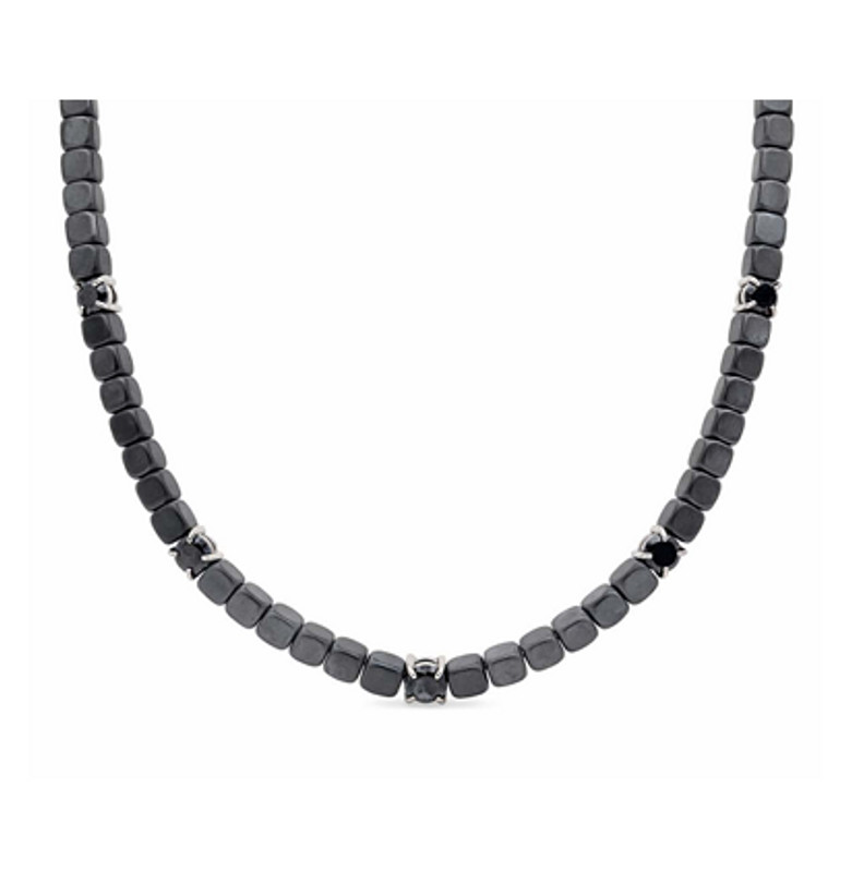 Collar hematites, circonitas y acero LISKA