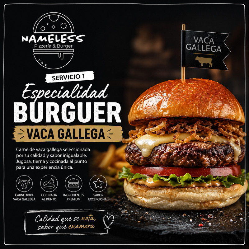 Especialidad Burguer de Vaca Gallega