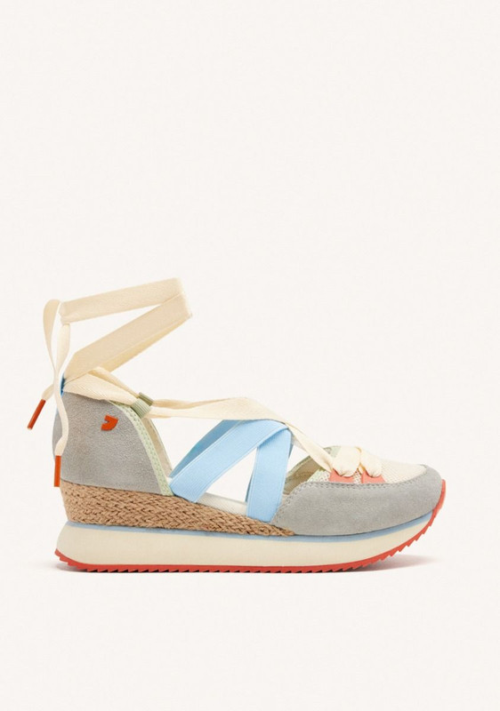 ZAPATILLAS ABIERTAS PIEL CUÑA RAFIA GIOSEPPO HINESBURG