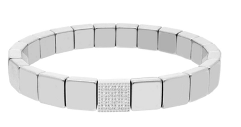 Pulsera hematites y acero LISKA