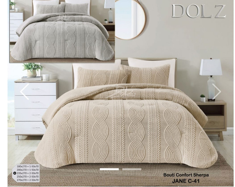Comforter Sherpa Jane de Dolz + 2 Cojines