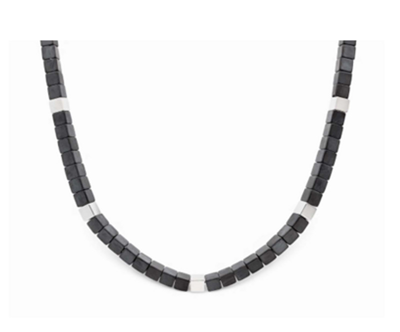 Collar hematites y acero LISKA