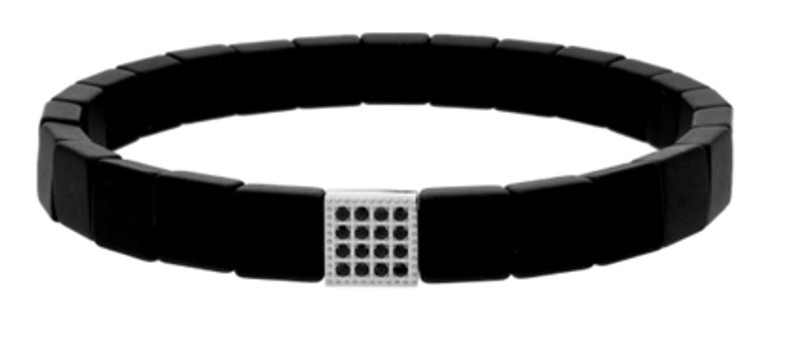Pulsera hematites y acero LISKA