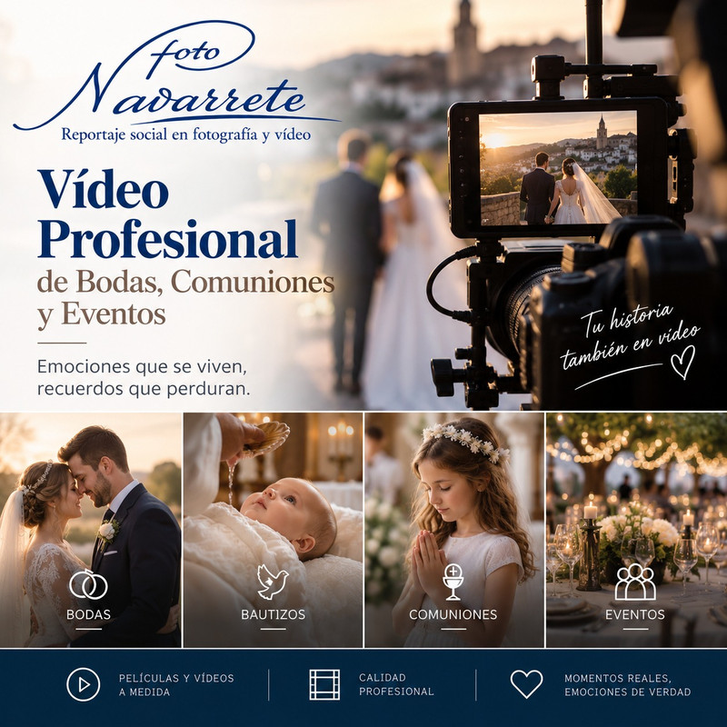 Vídeo Profesional de Bodas, Comuniones y Eventos