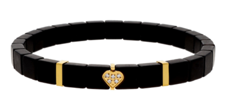 Pulsera hematites y acero LISKA