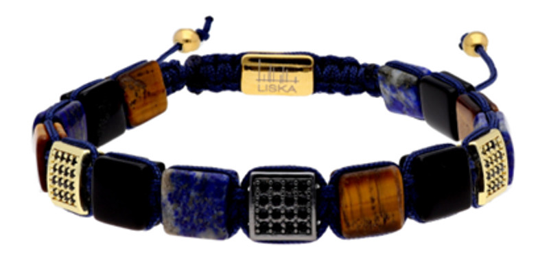 Pulsera piedras naturales y acero LISKA