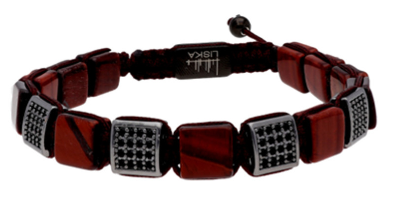 Pulsera piedras naturales y acero LISKA