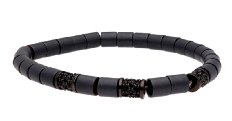 Pulsera hematites, circonitas y acero LISKA