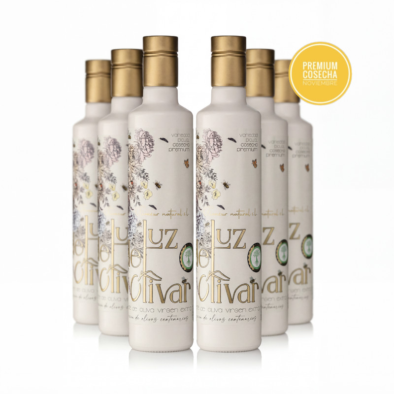 Aceite Oliva Virgen Extra Premium Cosecha Noviembre – Botella de 500ml (Caja 6 Unidades)