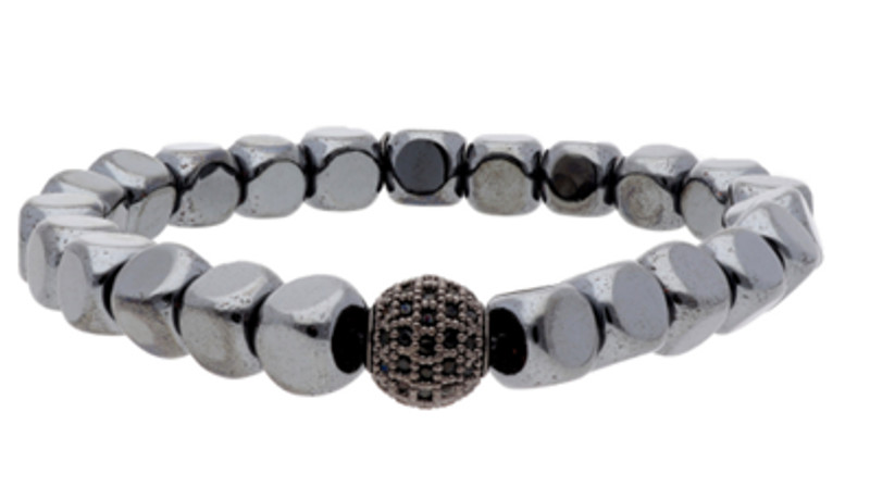 Pulsera hematites, circonitas y acero LISKA