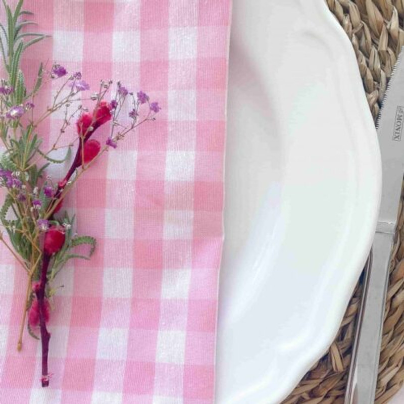 Pack de 2 Servilletas Vichy Rosa