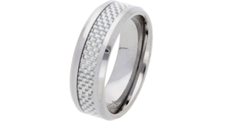Anillo tungsteno y Fibra de Carbono LISKA