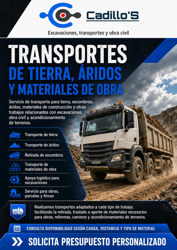 Transportes de Tierra, Áridos y Materiales de Obra
