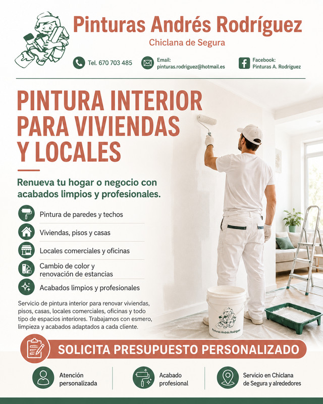Pintura interior para viviendas y locales