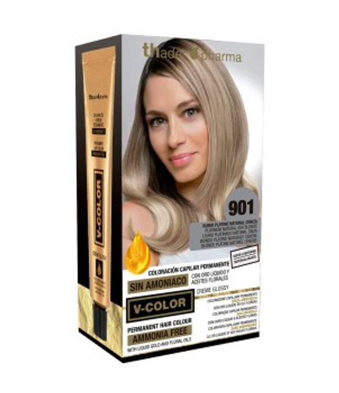 Kit Tinte en casa V-Color nº 901 Rubio Platino Natural Ceniza