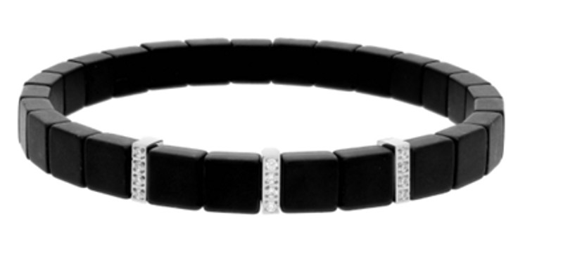 Pulsera hematites y acero LISKA
