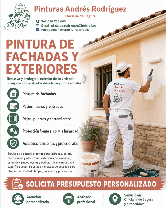 Pintura de fachadas y exteriores