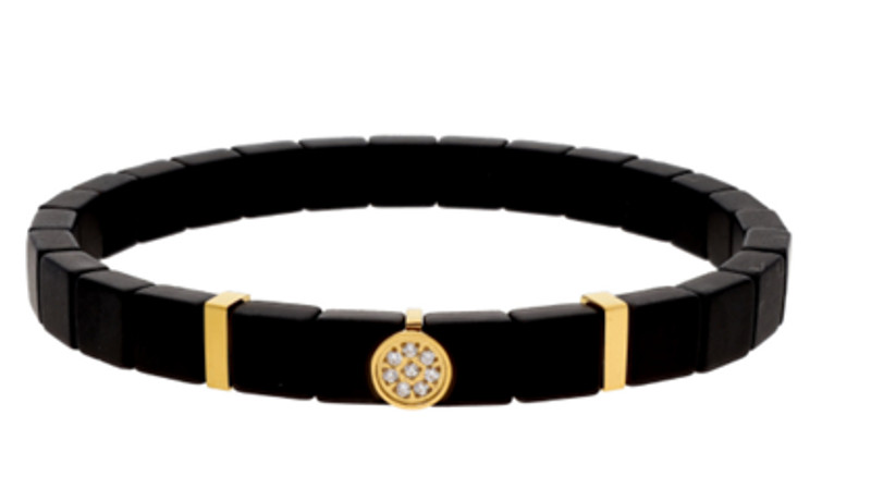 Pulsera hematites y acero LISKA