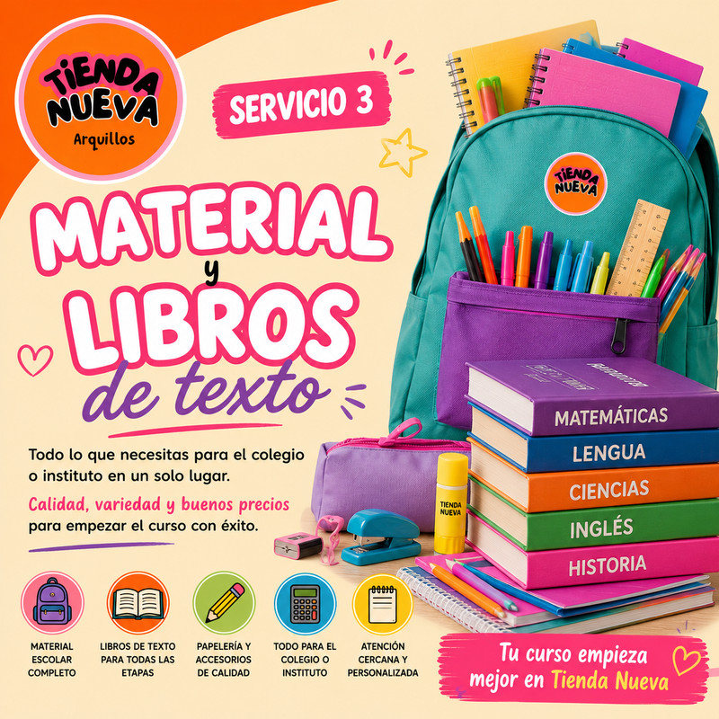 Material Escolar y Libros de Texto