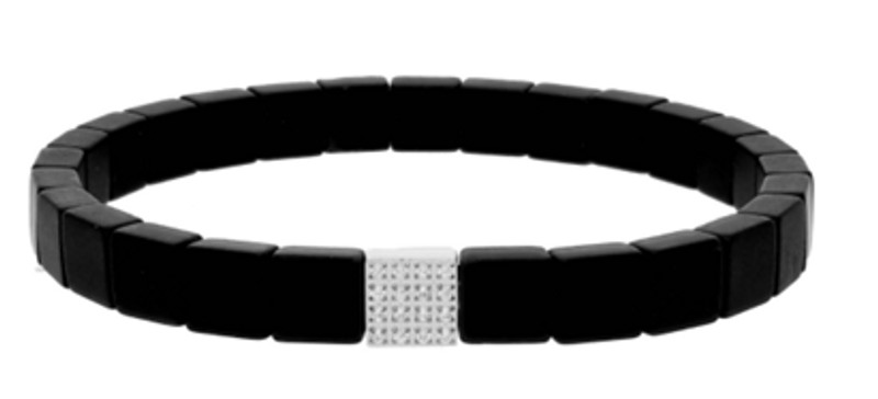 Pulsera hematites y acero LISKA