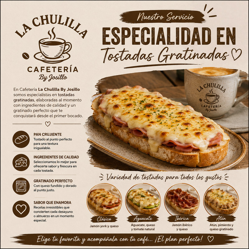 Especialidad en Tostadas Gratinadas