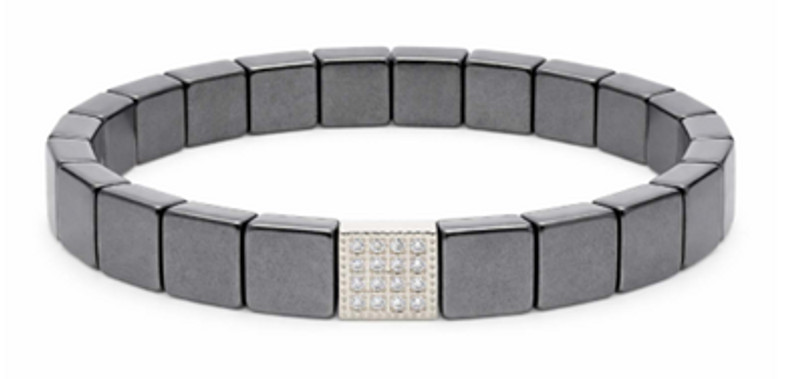 Pulsera hematites y acero LISKA
