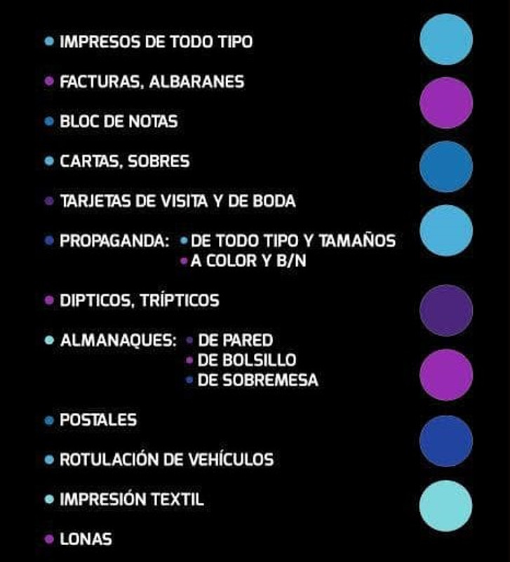 Servicios de imprenta offset y digital