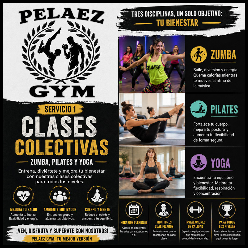 Clases Colectivas (Zumba, Pilates y Yoga)